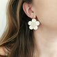 Neutral Flower with Gold plated hypoallergenic ball stud